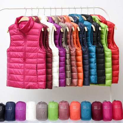 Gilets sans manches matelassés multicolores, fermetures zippées, col montant.