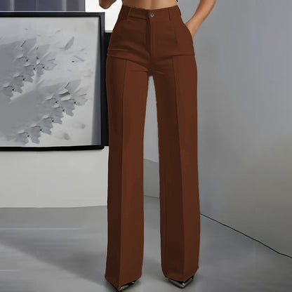 Pantalon de costume pour femmes taille haute