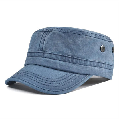 Casquette Bloom™ vintage robuste bleu foncé, visière incurvée et surpiqûres