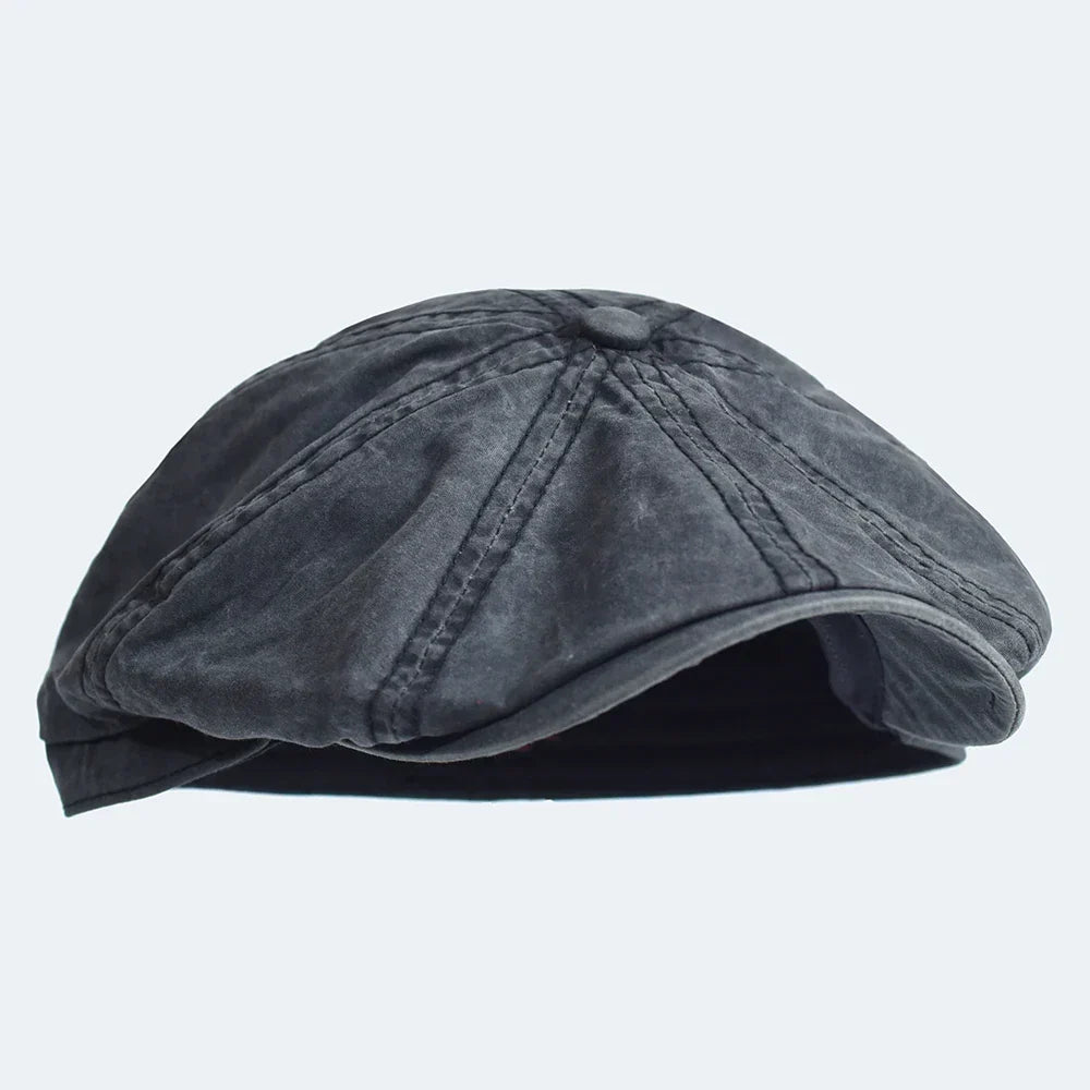Casquette en coton Bloom™ grise foncée, visière courbée, texture délavée