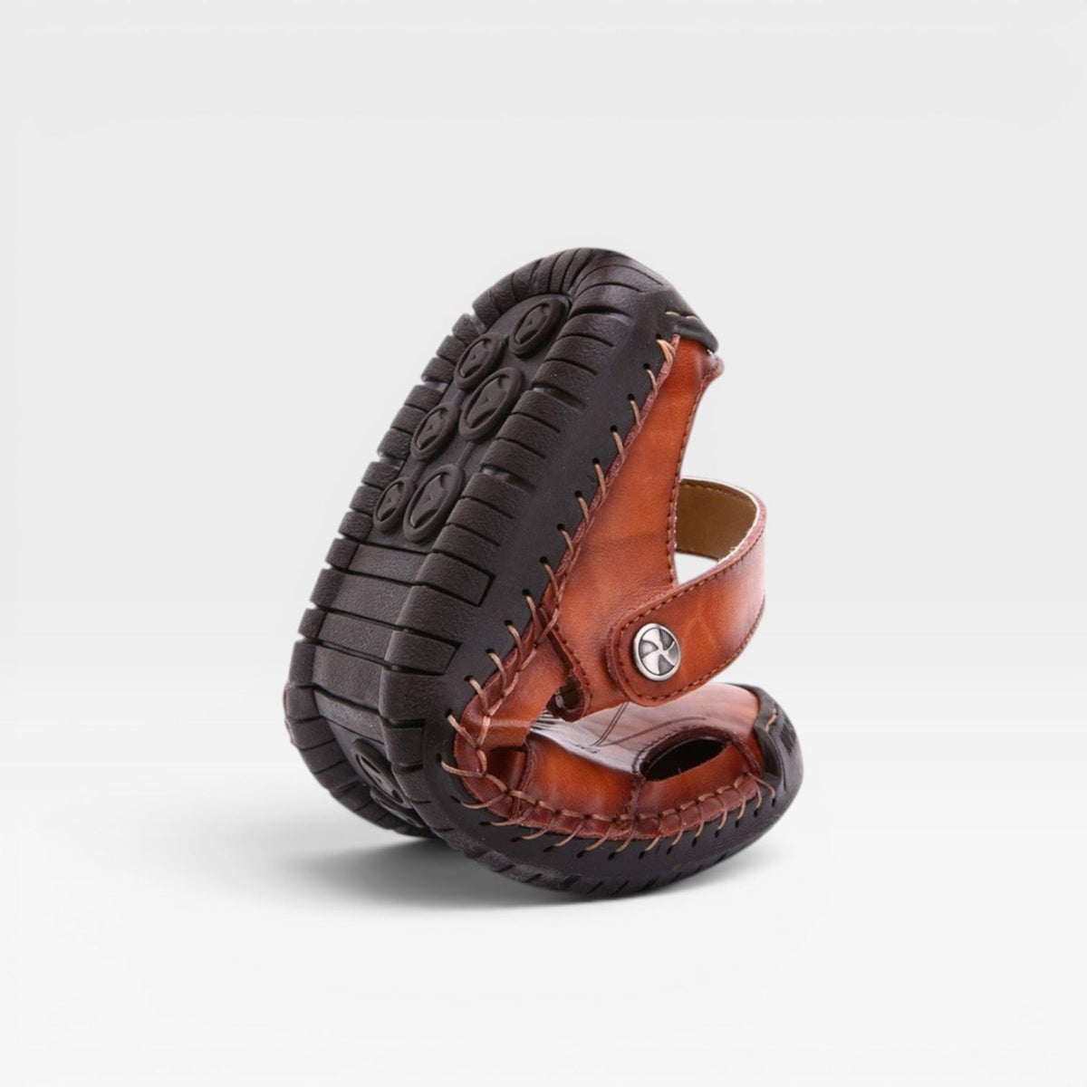 Sandales de pêcheur en cuir pour hommes – Style classique à bout fermé avec boucle réglable
