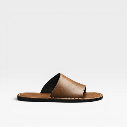 Sandales à enfiler en daim de vache pour hommes – Confort quotidien cousu main