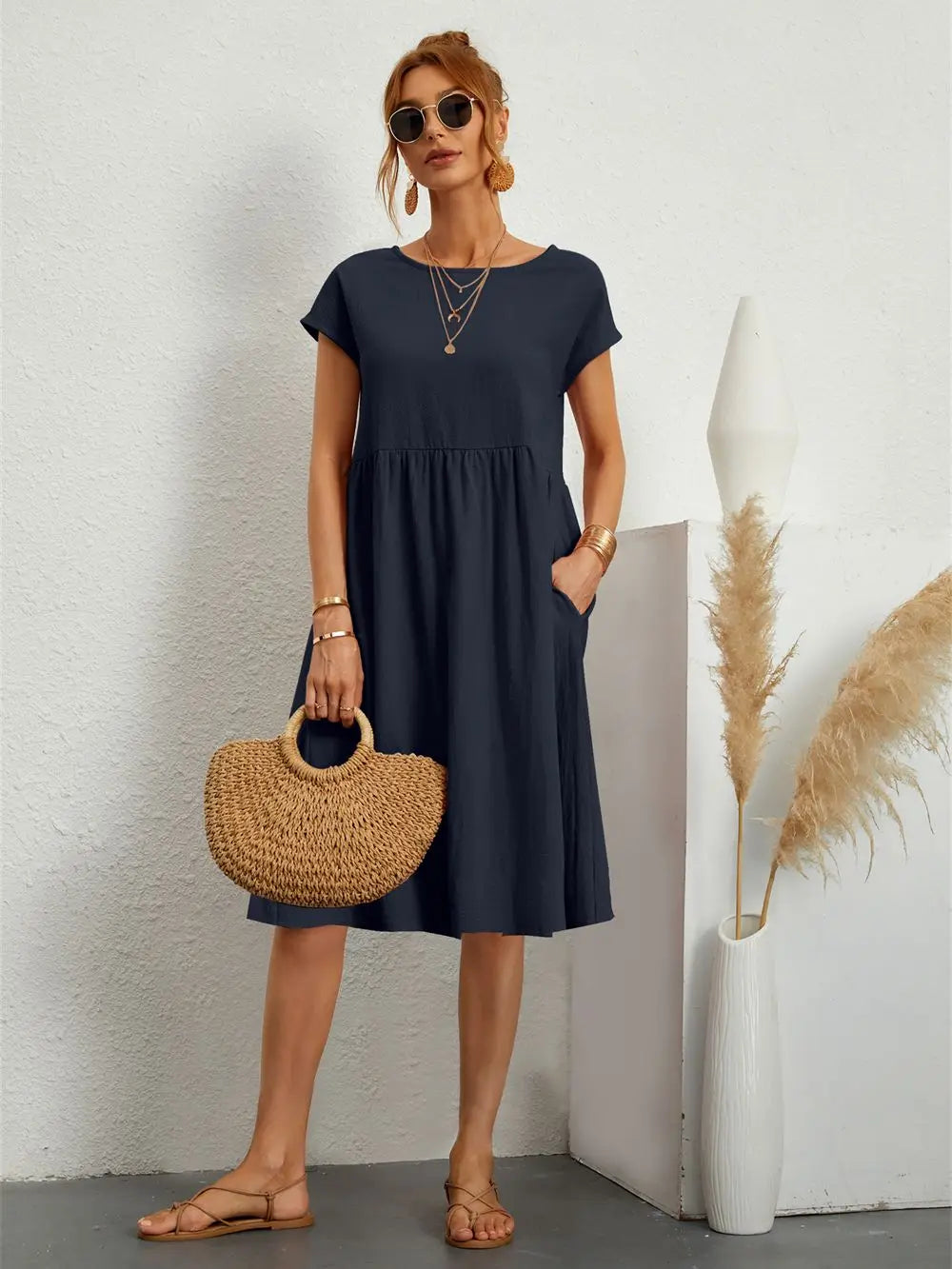 Sage - Robe Décontractée Chic