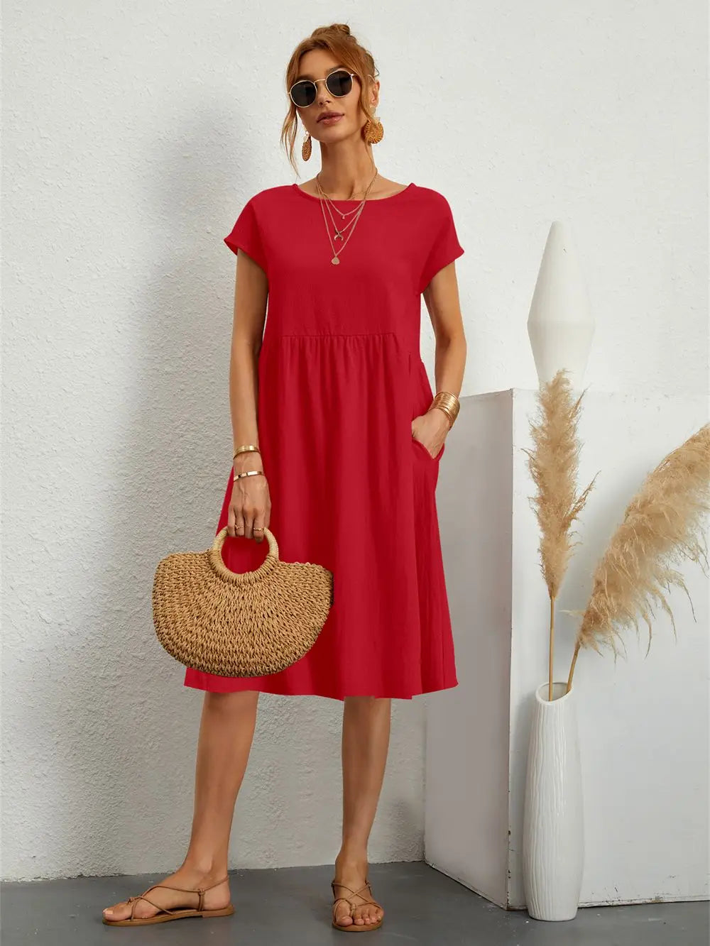 Sage - Robe Décontractée Chic