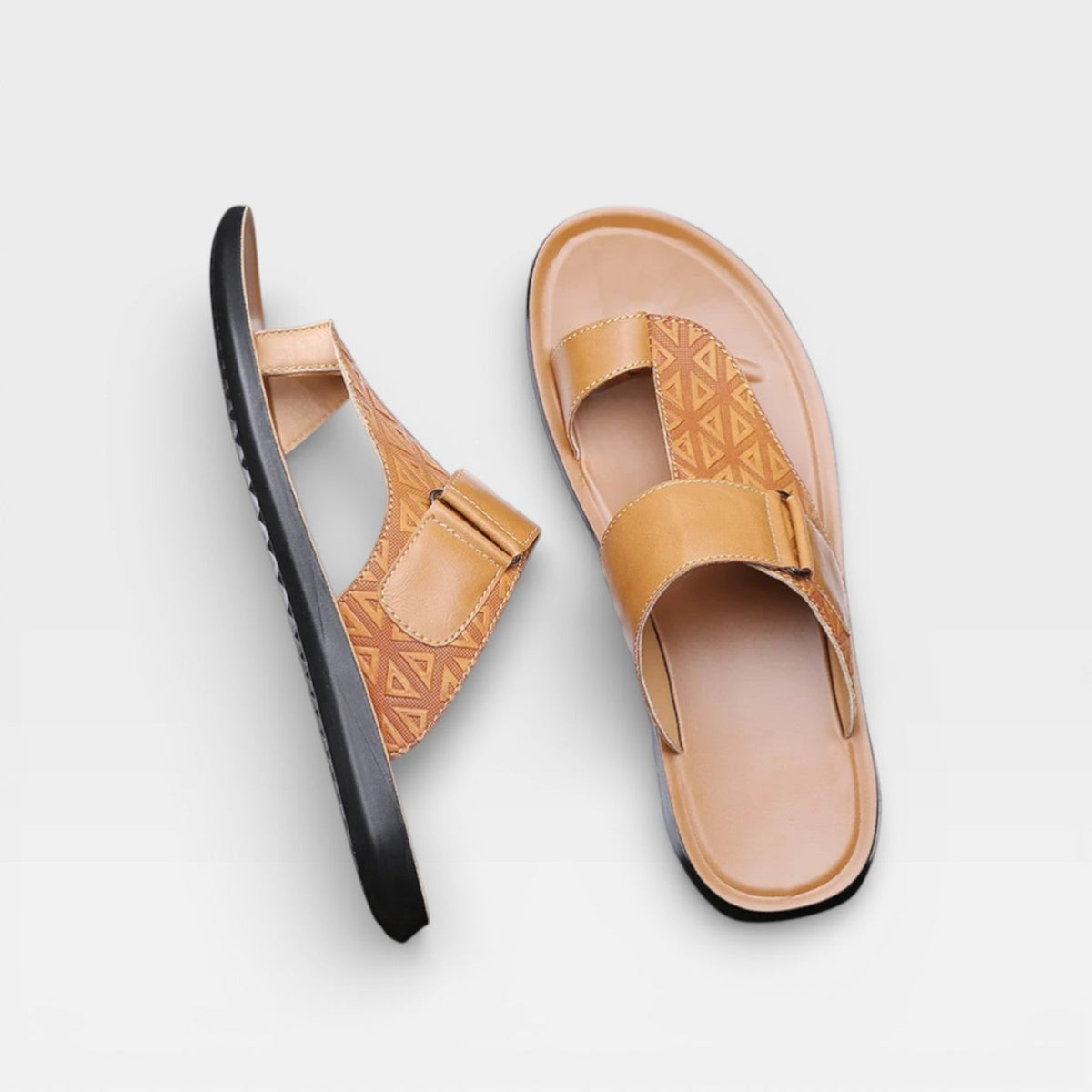 Sandales en cuir pour hommes – Semelle souple pour usage quotidien