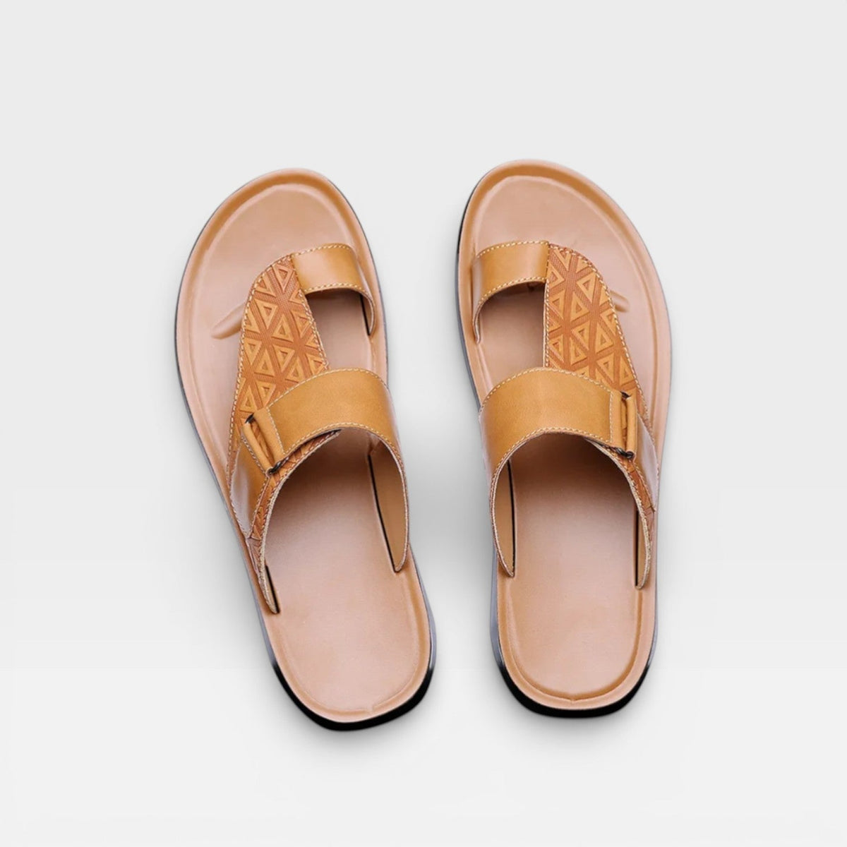 Sandales en cuir pour hommes – Semelle souple pour usage quotidien
