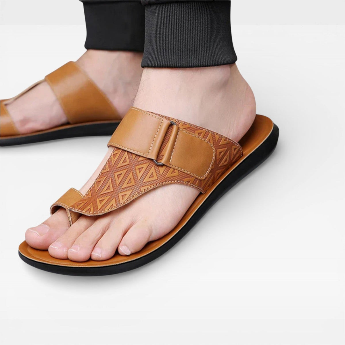 Sandales en cuir pour hommes – Semelle souple pour usage quotidien