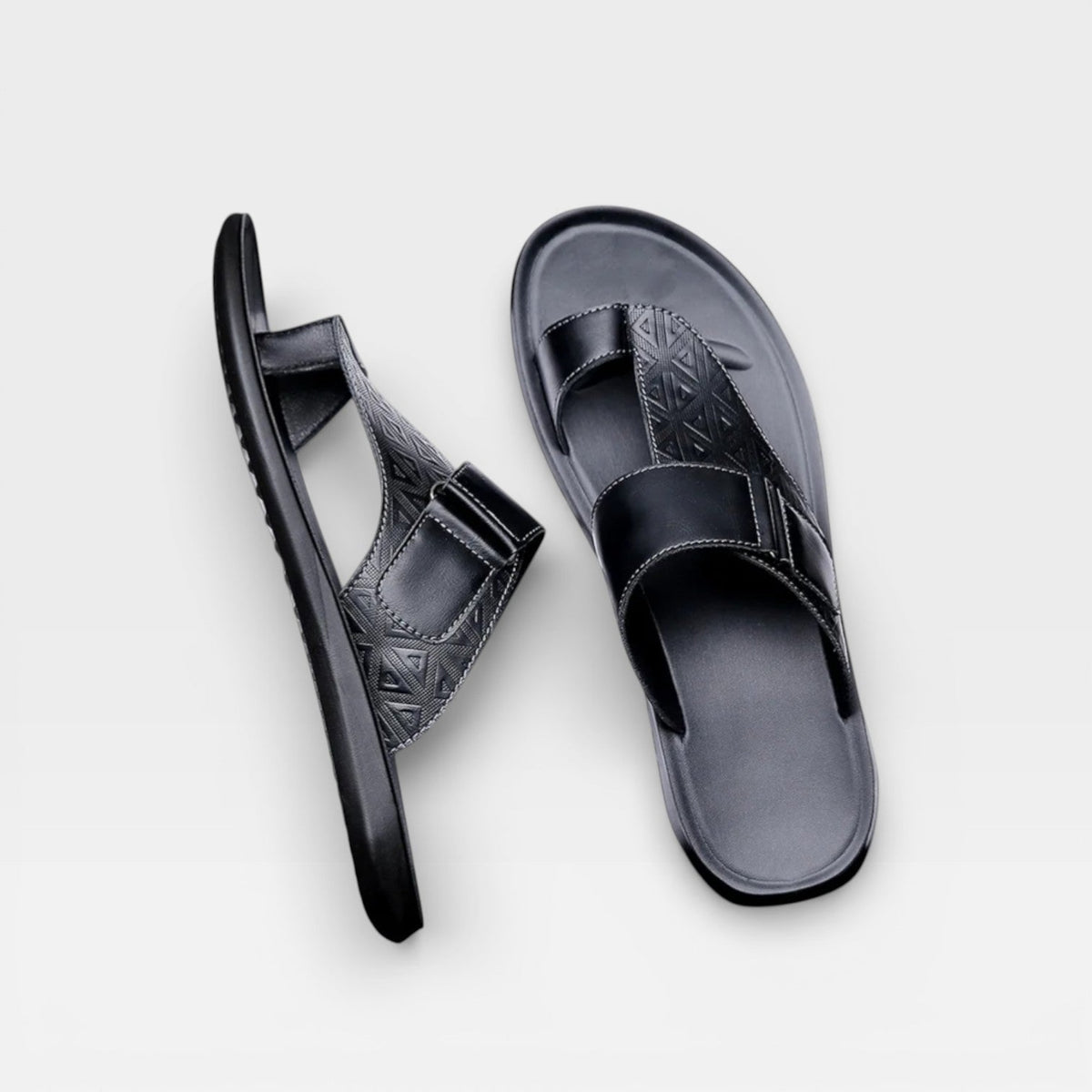 Sandales en cuir pour hommes – Semelle souple pour usage quotidien