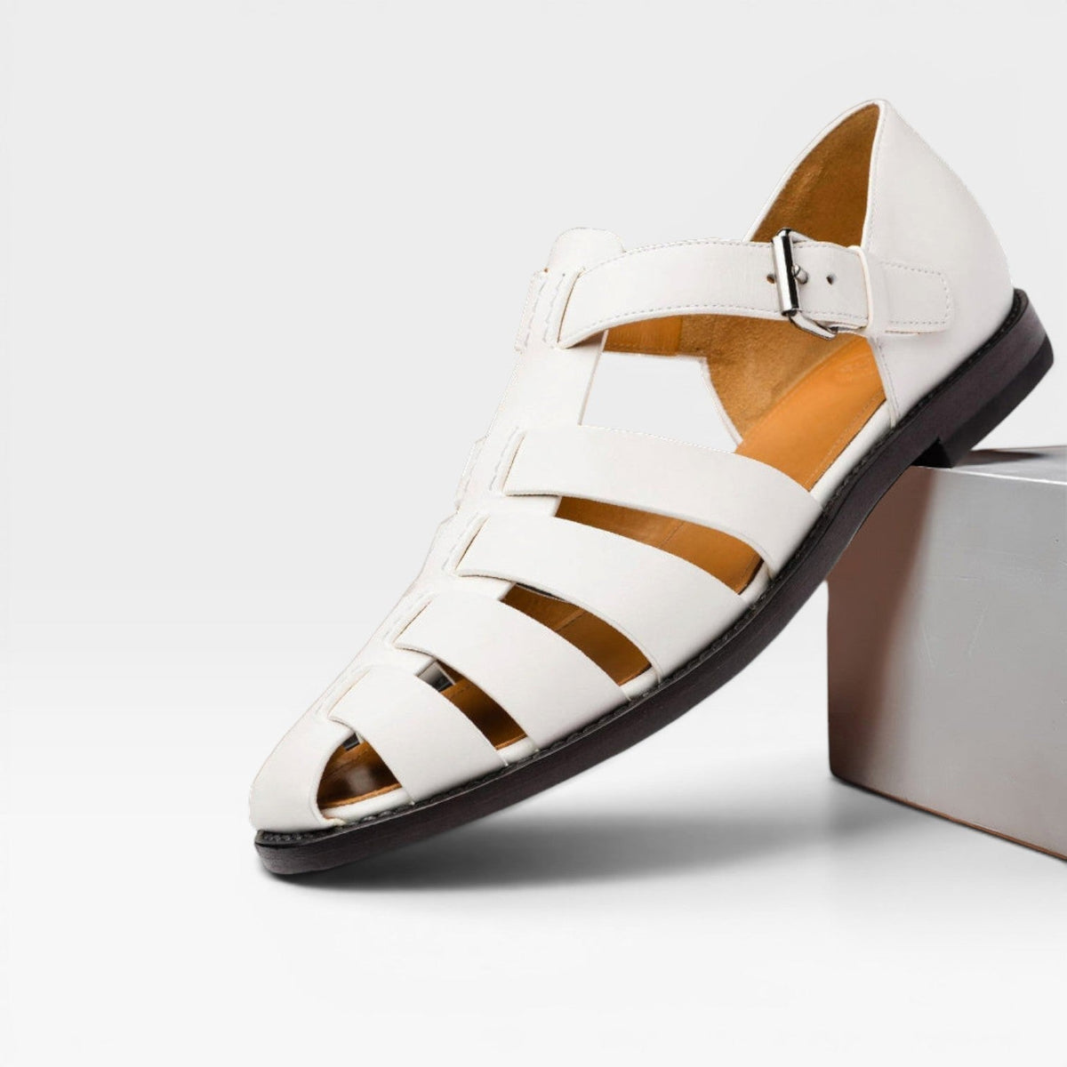 Sandales fisherman en cuir pour hommes – Style estival classique à bout fermé