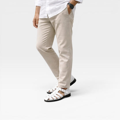 Sandales fisherman en cuir pour hommes – Style estival classique à bout fermé