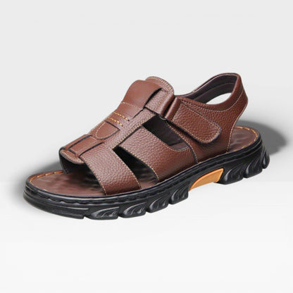 Sandales en cuir à semelle souple pour hommes pour l'été