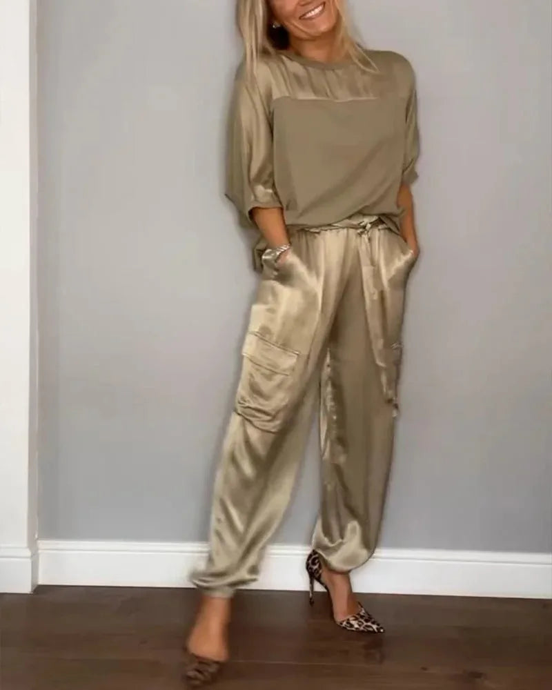 Evelina - Élégance satinée décontractée
