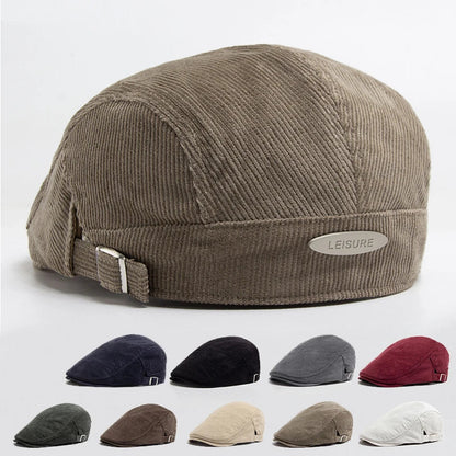 Lot de casquettes en velours côtelé pour hommes, plusieurs couleurs, logo «LEISURE»