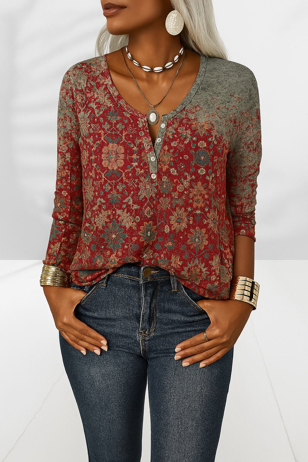Alina - Blouse Bohème Élégante