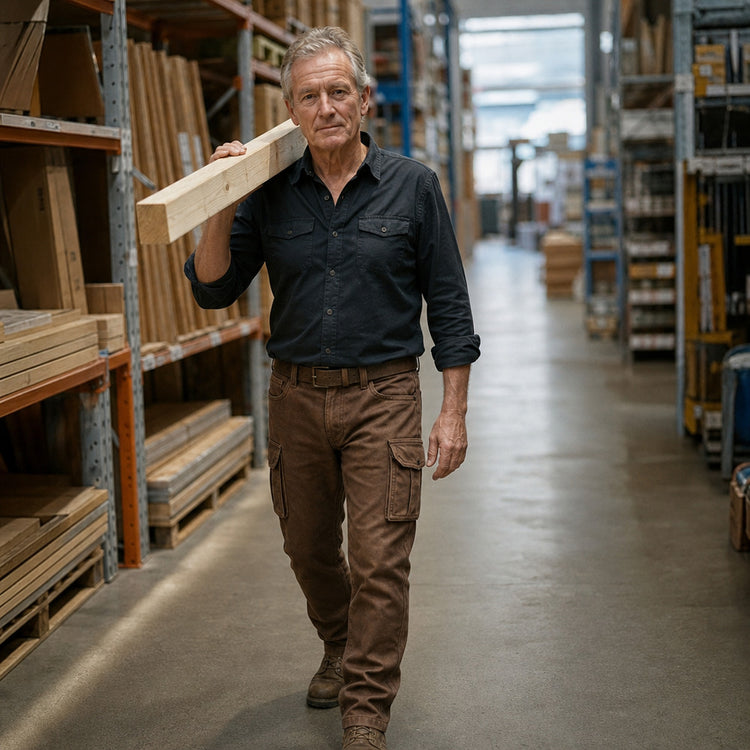 Pantalon cargo slim Jaeff – porté