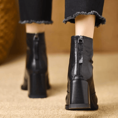 Bottines en cuir Agnese – noir, semelle